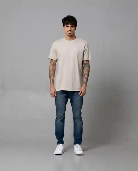 Camiseta Hombre Crudo Talla L 100G005 Rifle