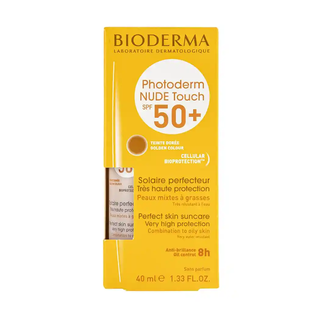 Bioderma-Photoderm Protector Solar Nude Touch SPF 50+ Tono Dorado