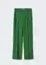 Pantalón Maca Verde Talla 44 Mujer Mango