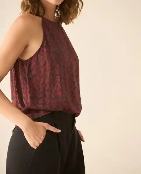 Camisa Rojo Sangría Oscuro Talla L 113G004 Esprit