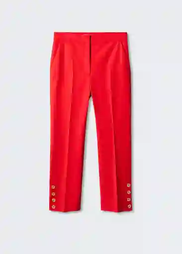 Pantalón Gold Rojo Talla 42 Mujer Mango