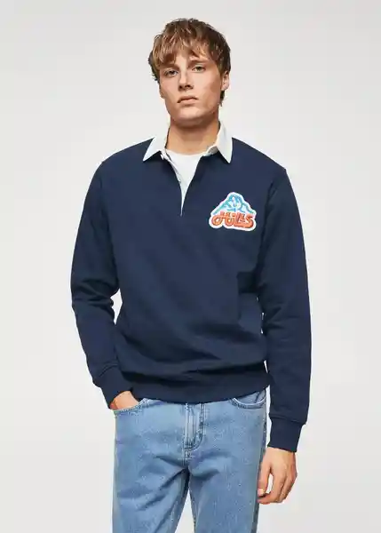 Buzo de Sudadera Skip Navy Talla XXL Hombre Mango