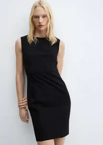 Vestido Paloma Negro Talla 18 Mujer Mango