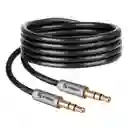 Cable Auxiliar Ultra Delgado Plug a Plug 3.5 mm de 90 cm