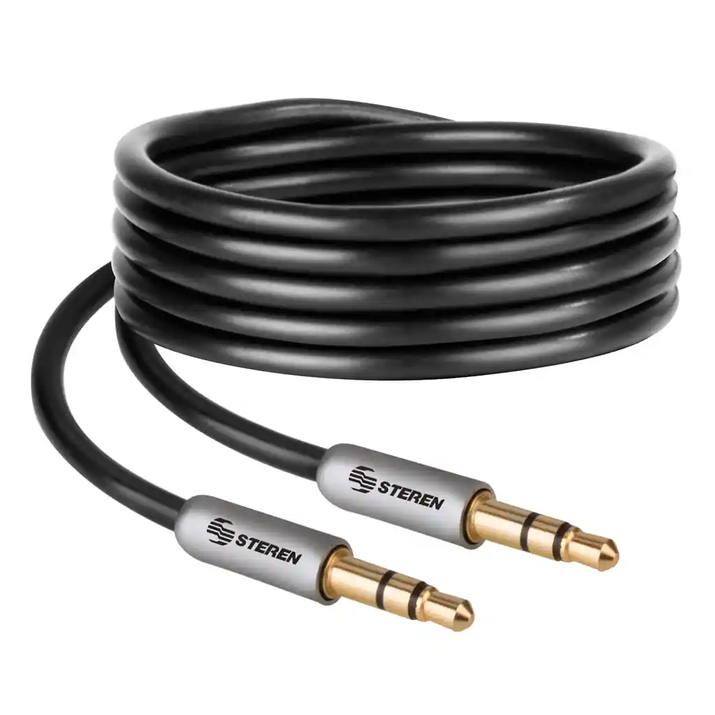 Cable Auxiliar Ultra Delgado Plug a Plug 3.5 mm de 90 cm