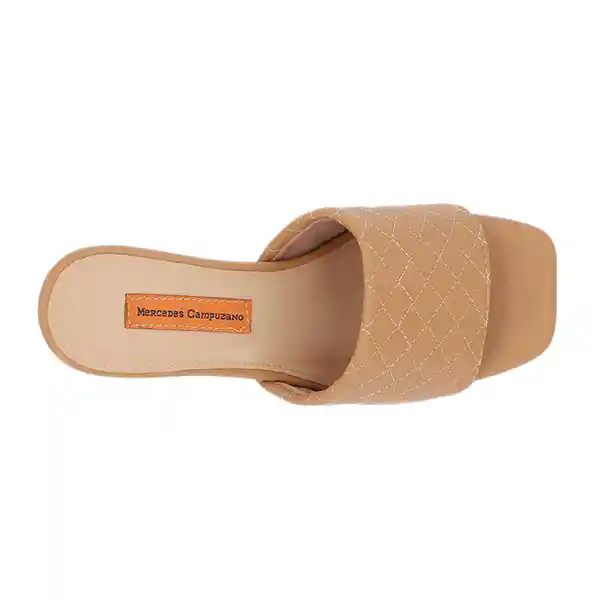 Sandalias Tacón Hook Beige Talla 34