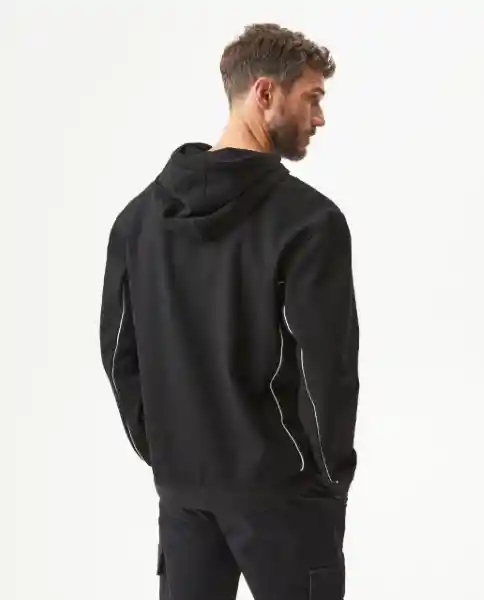 Hoodie Racing Piping Masculino Negro Sombrio Talla M Chevignon