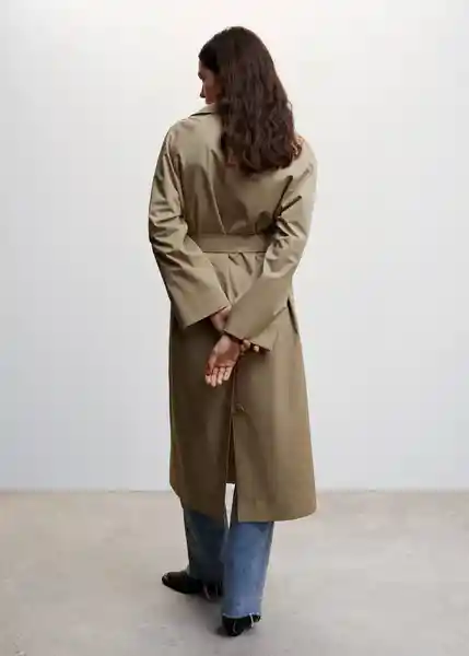 Chaqueta Trench Mint Camel Talla XS Mujer Mango