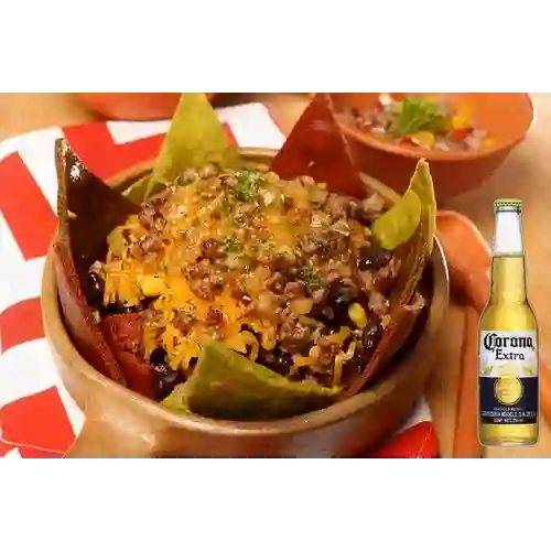 Combo Nachos Tex Mex + Corona Extra 355 ml