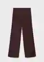 Pantalón Michi Burdeos Talla L Mujer Mango