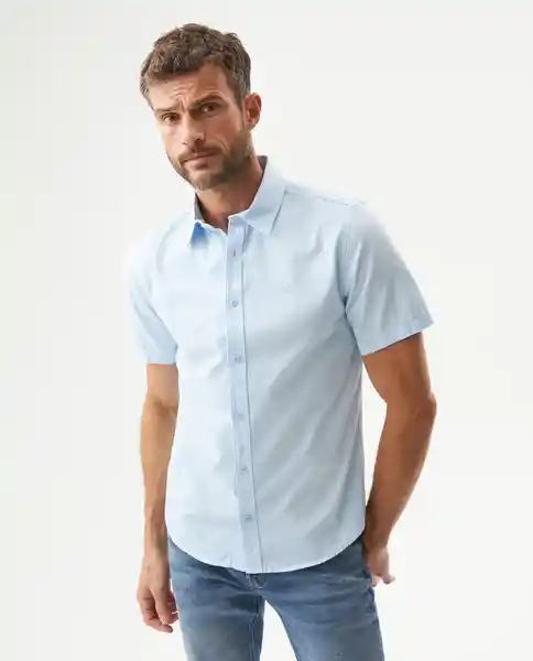 Camisa Dyed Twill Azul Ligero Claro Talla L Chevignon