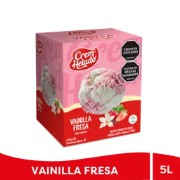 Cream Helado Tarro Tradicional Vainilla Fresa 5 L