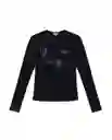 Top Graphic Longsleeve Femenino Negro Sombrio Talla M Chevignon