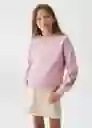 Sudadera Romance Malva Talla 12 Niña Mango