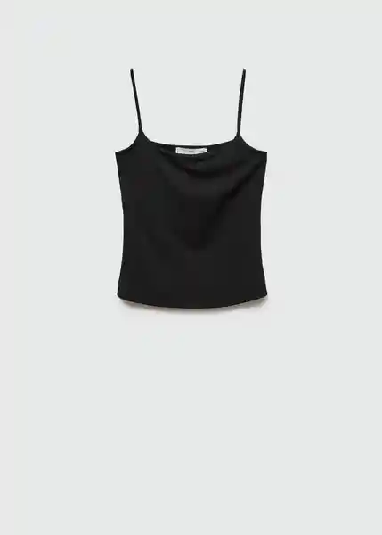 Top Bacara Negro Talla XS Mujer Mango