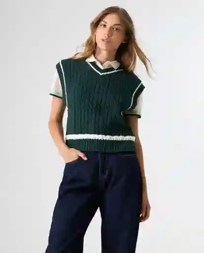 Chaleco Mujer Verde Talla M 692G000_VER195220 Americanino
