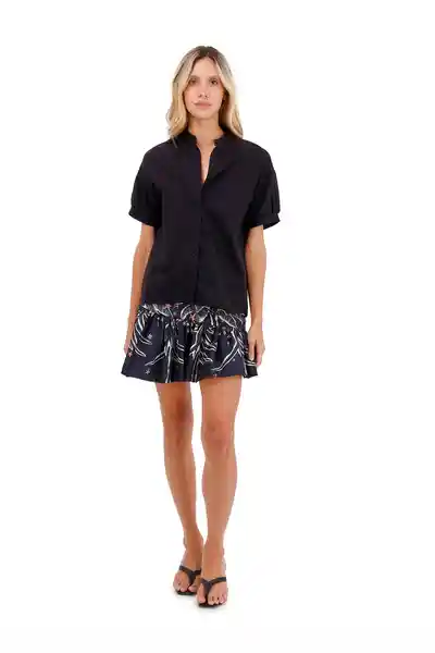Camisa Palma Negro XS Mercedes Campuzano