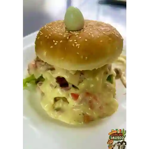 Hamburguesa de Robalo + Papa y Gaseosa