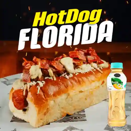 Combo Hot Dog Florida +Fuzetea Mango Manzanilla 400ML