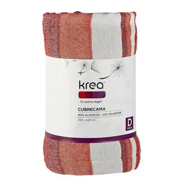 Krea Cubrecama Rojo Sisa 220 x 240