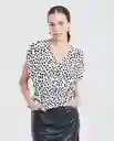 Camiseta Spotted V Neck Blouse Crudo Cannoli Claro T L Chevignon