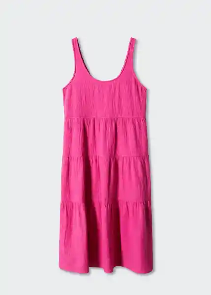 Vestido Bambú Fucsia Talla L Mujer Mango