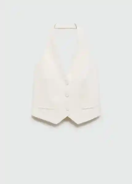 Chaleco Lilo Crudo Talla M Mujer Mango