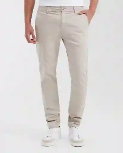 Pantalón Colors Masculino Beige Perlado Talla 34 Chevignon