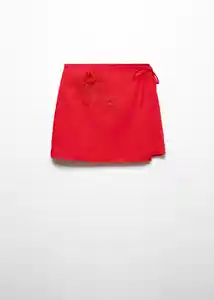 Falda Ariel-H Rojo Talla XL Mujer Mango