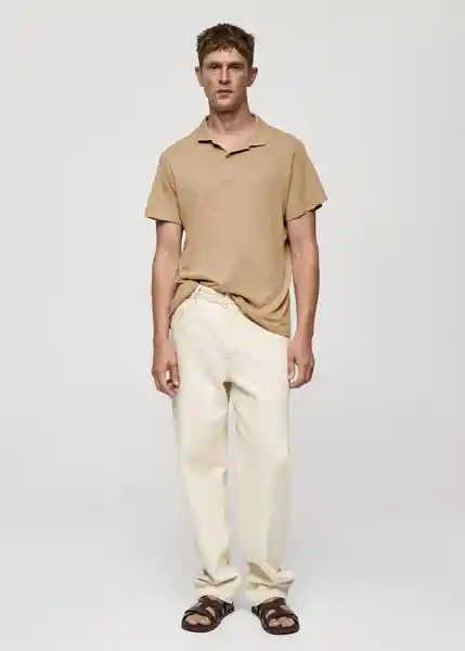 Polo Amberes Beige Talla XL Hombre Mango