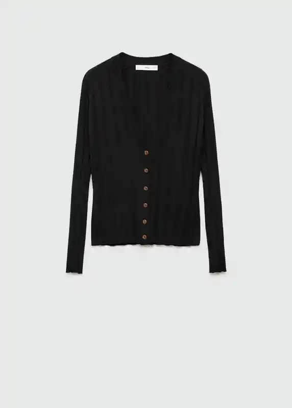 Cardigan Flurry Negro Talla L Mujer Mango