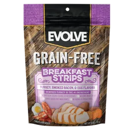 Evolve Dog Snack Grain Free Jerky Desayuno Pavo-Tocineta