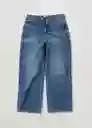 Jeans Odile Tejano Oscuro Talla 34 Mujer Mango