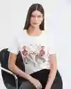 Camiseta Leopard Graphic Crudo Coxal Claro Talla S Mujer Chevignon