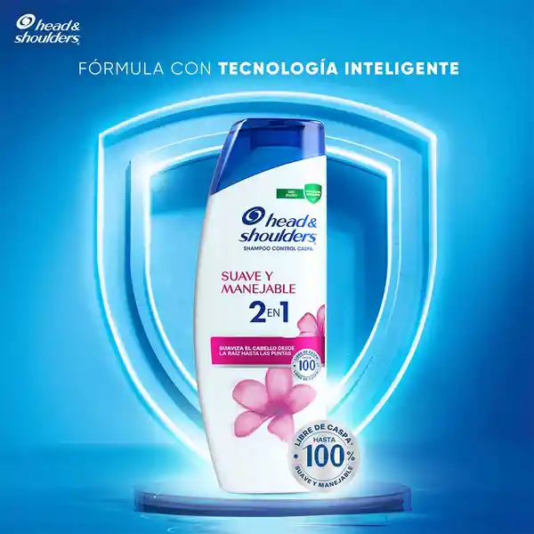 Shampoo 2 en 1 Head Shoulders Suave y Manejable 650 mL