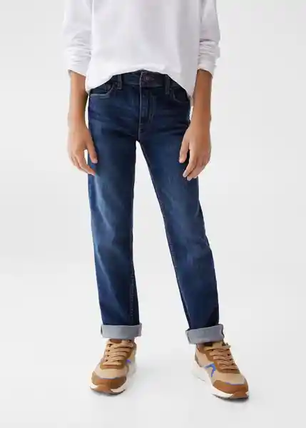 Jean Regular4 Tejano Oscuro Talla 12 Niños Mango