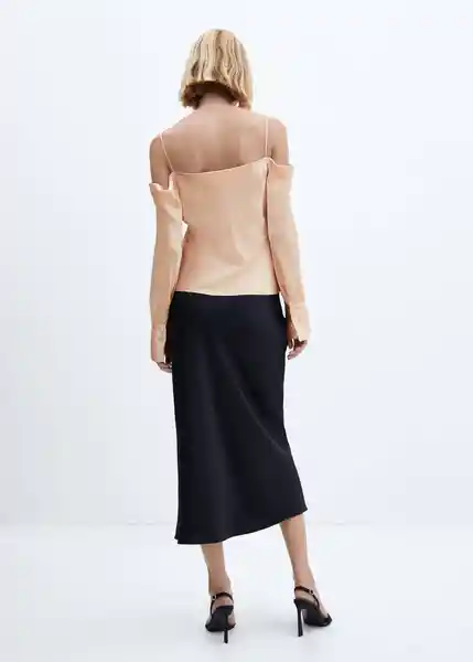 Blusa Mafalda Crudo Talla S Mujer Mango