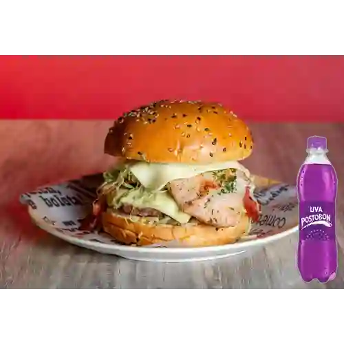 Combo Hamburguesa Mixta + Postobon Uva 400 ml