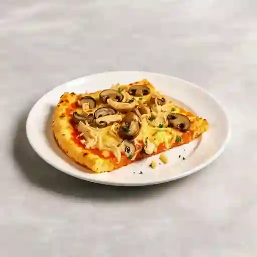 Porción Pizza Pollo Champiñón