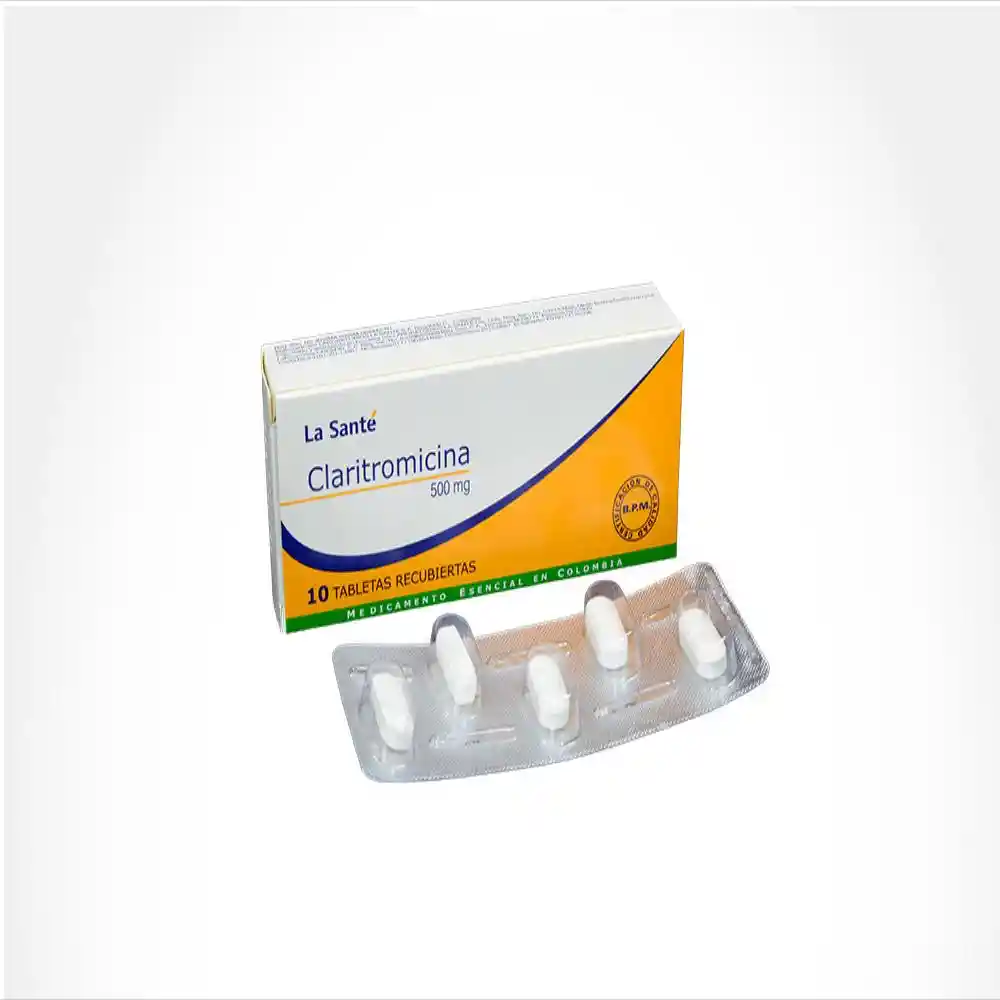 La Santé Claritromicina (500 mg) 10 Tabletas