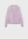 Chaqueta Cárdigan Lucca Malva Talla L Mujer Mango