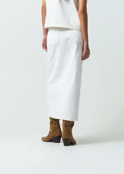 Falda Maxi Mujer Crudo Marfil Claro Talla 8 442G315 Naf Naf