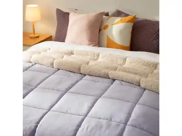 Cobija Cordero Liso Sencillo Lila Casaideas