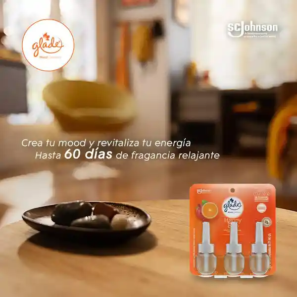 Glade Aceite Naturales Mood Collection Happy Sweet 3 x 21 mL