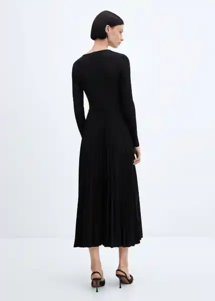 Vestido Caldera-A Negro L Mujer Mango