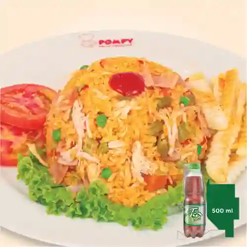 Combo Arroz con Pollo Mr Pompy + Mr Tea Limón 300 ml