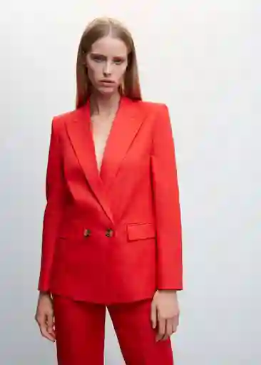 Blazer Americana Tempoli Coral Talla XS Mujer Mango