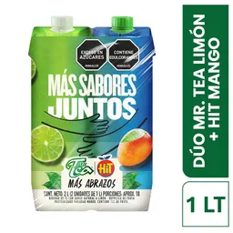 Mr Tea té Limon + Hit Jugo Mango 1 L x 2 Und