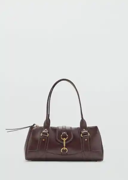 Bolso M Amazona Chocolate Talla 99 Mujer Mango