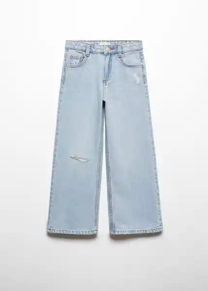 Jean Wide6 Tejano Niñas Claro Talla 9 Mango